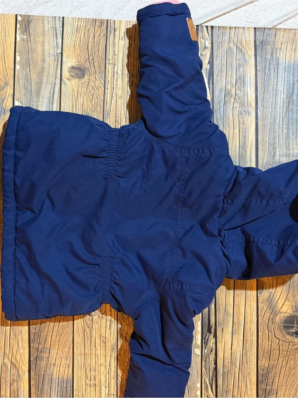 Carter's‎ Navy Blue Hooded Pea Coat with Faux Fur Trim